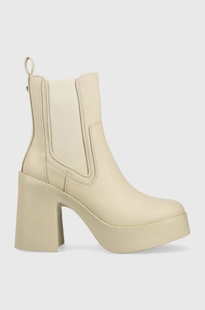 Cizme Climate Steve Madden pentru femei, bej, cu toc drept