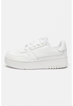 Pantofi sport de piele peliculizata FX Venturo, alb