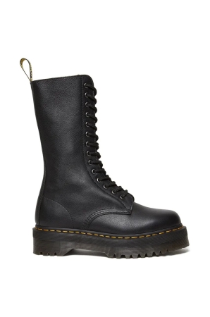 Dr. Martens bocanci de piele 1b99 Quad femei, culoarea negru, cu platforma, DM31426001