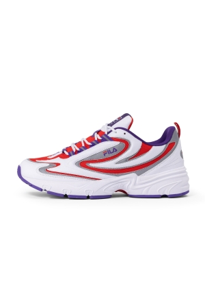 FILA Pantofi sport 'ACTIX' gri deschis / mov prună / roșu / alb