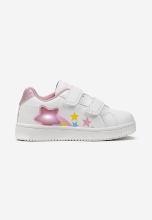 Pantofi sport Alb cu roz pentru copii