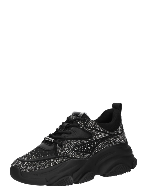 Sneaker low 'Privy' negru/transparent cu detalii strălucitoare