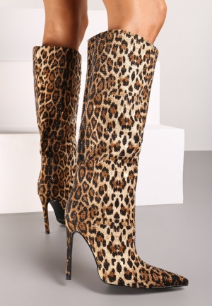 Cizme cu model leopard