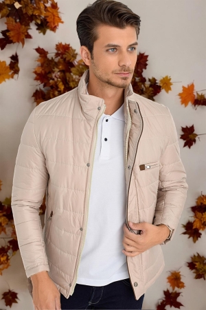 M8625 DEWBERRY PALTON BĂRBAȚESC - BEJ UNIFORM
