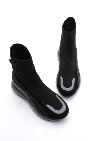 Botine dama, stil sport, negre