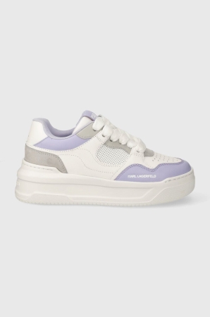 Karl Lagerfeld sneakers din piele KREW MAX KL culoarea alb și mov, KL63323
