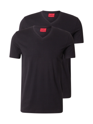 HUGO Tricou 'HUGO-V' negru, set de 2
