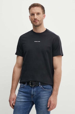 Tricou din bumbac pentru bărbați Michael Kors, negru, cu imprimeu