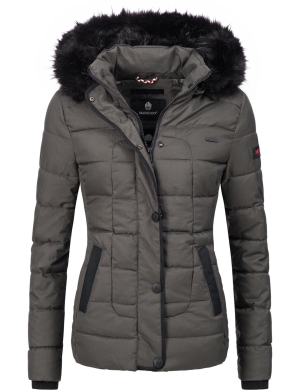 MARIKOO Geacă de iarnă &#x27;Unique&#x27; gri metalic / negru