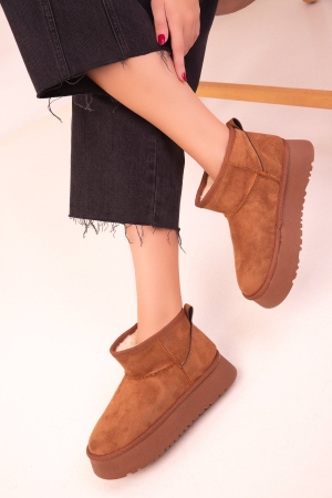 Botine din Suede Soho Tan pentru Femei 18351
