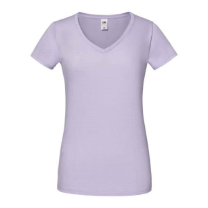 Tricou pentru femei Lavender cu decolteu în V - Fruit of the Loom
