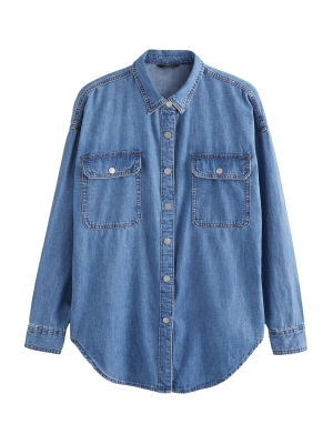 Bluză din denim albastru