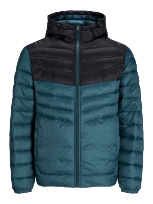 Jack & Jones Plus Geacă de primăvară-toamnă 'JJESPRINT' verde petrol / negru