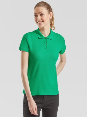 Polo Verde pentru Femei Fruit of the Loom