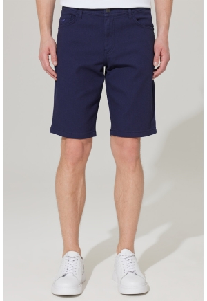 Bermude slim fit din amestec de bumbac ACCo, culoare navy