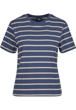 Urban Classics Tricou cu dungi albastre și bej