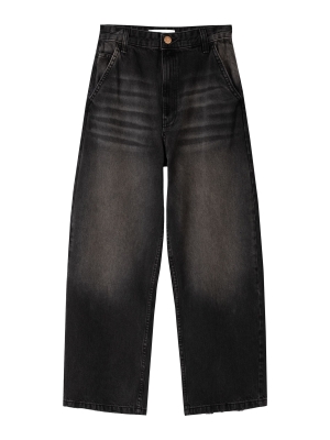 Bershka Jeans negru denim Loose Fit
