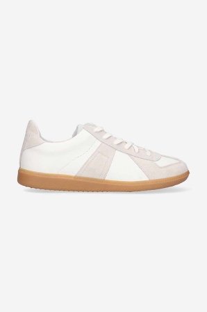 Sneakers din piele Novesta Gat alb cu detalii bej