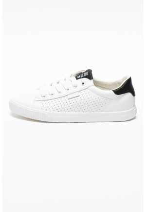 Pantofi sport de piele ecologică cu aspect perforat pentru bărbați