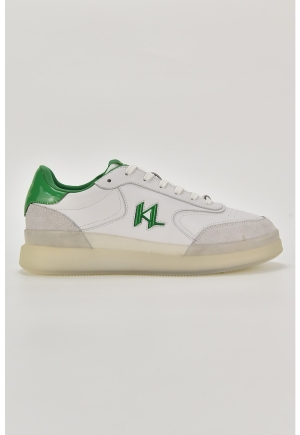 Pantofi sport Karl Lagerfeld de piele cu detalii contrastante verzi
