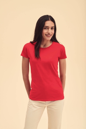 Tricou roșu iconic pentru femei Fruit of the Loom