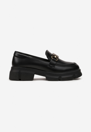 Pantofi casual Negri cu detalii metalice