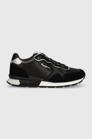 Sneakers Pepe Jeans PLS40009, culoarea negru, BRIT SEQUINS W