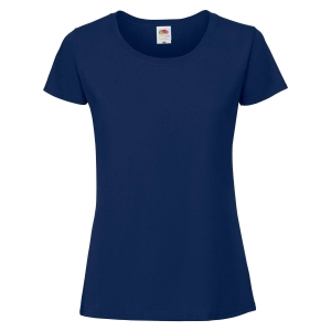 Tricou dama granat cu maneca scurta Iconic 195 Ringspun Premium - Fruit of the Loom