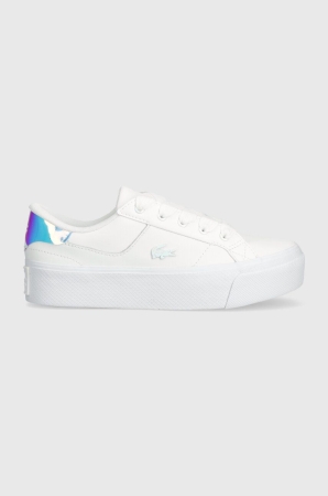 Sneakers Lacoste Ziane Platform din piele, culoarea albă, model 47CFA0004