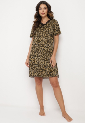 Cămașă de noapte cu model leopard