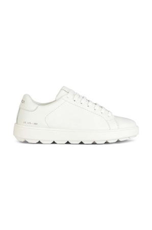 Geox sneakers din piele D SPHERICA ECUB-1 alb, D45WEB 00085 C1000