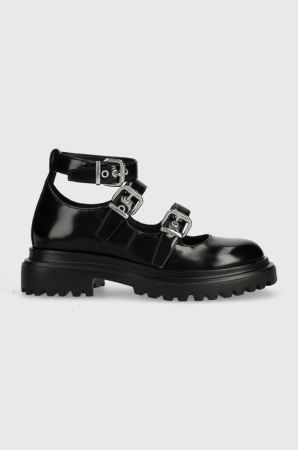 MAX&Co. pantof femei, culoarea negru, cu platformă și detalii metalice