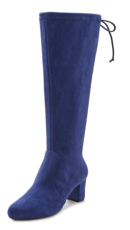 LASCANA Cizme bleumarin din material textil