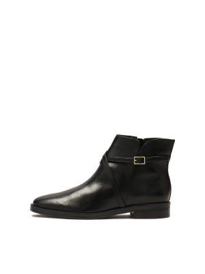 Kazar Botine Negre din Piele