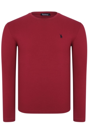 Tricou barbati, rosu, maneca lunga