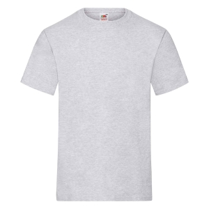 Tricou mărime mare pentru bărbați, gri - Heavy Fruit of the Loom