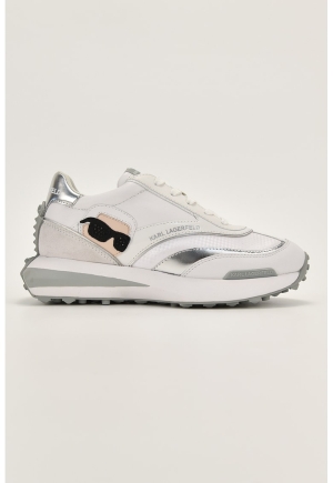 Pantofi sport Karl Lagerfeld cu insertii de piele - alb