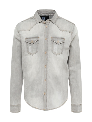 Brandit Cămașă 'Riley' gri denim
