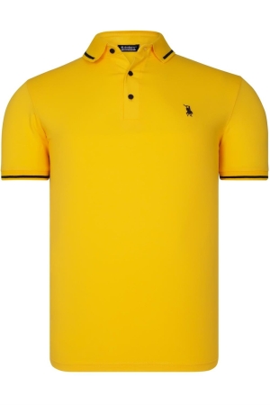 Tricou polo de bărbați, dewberry, galben