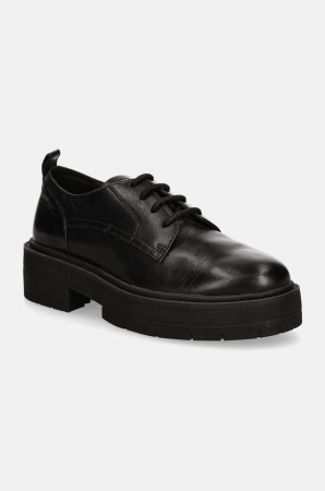 Geox pantofi de piele D SPHERICA EC7 femei, culoarea negru, cu platforma, D36VDH 00043 C9999