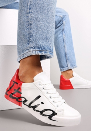 Sneakers Alb cu Roșu - Italia
