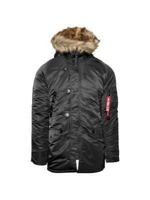 ALPHA INDUSTRIES Parka de iarnă 'N3B VF 59' gri bazalt / portocaliu