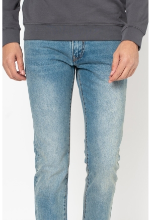 Blugi slim fit cu aspect decolorat pentru bărbați