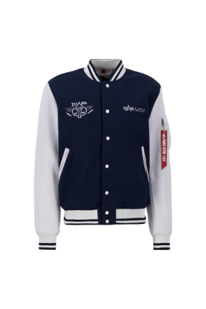 Geacă de primăvară-toamnă ALPHA INDUSTRIES bleumarin / alb