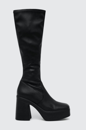 Cizme Phoenix Steve Madden pentru femei, culoarea negru, cu toc drept