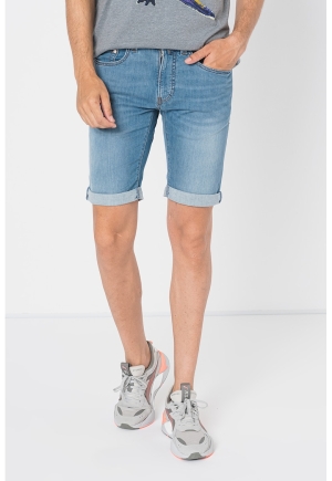Blugi scurti cu aspect decolorat Pierre Cardin